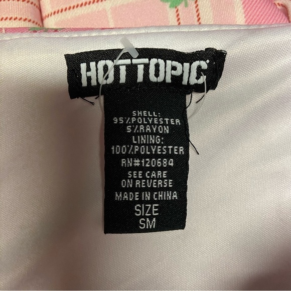 Hot Topic Strawberry Plaid Lace Up Dress Size S/M - Picture 2 of 7